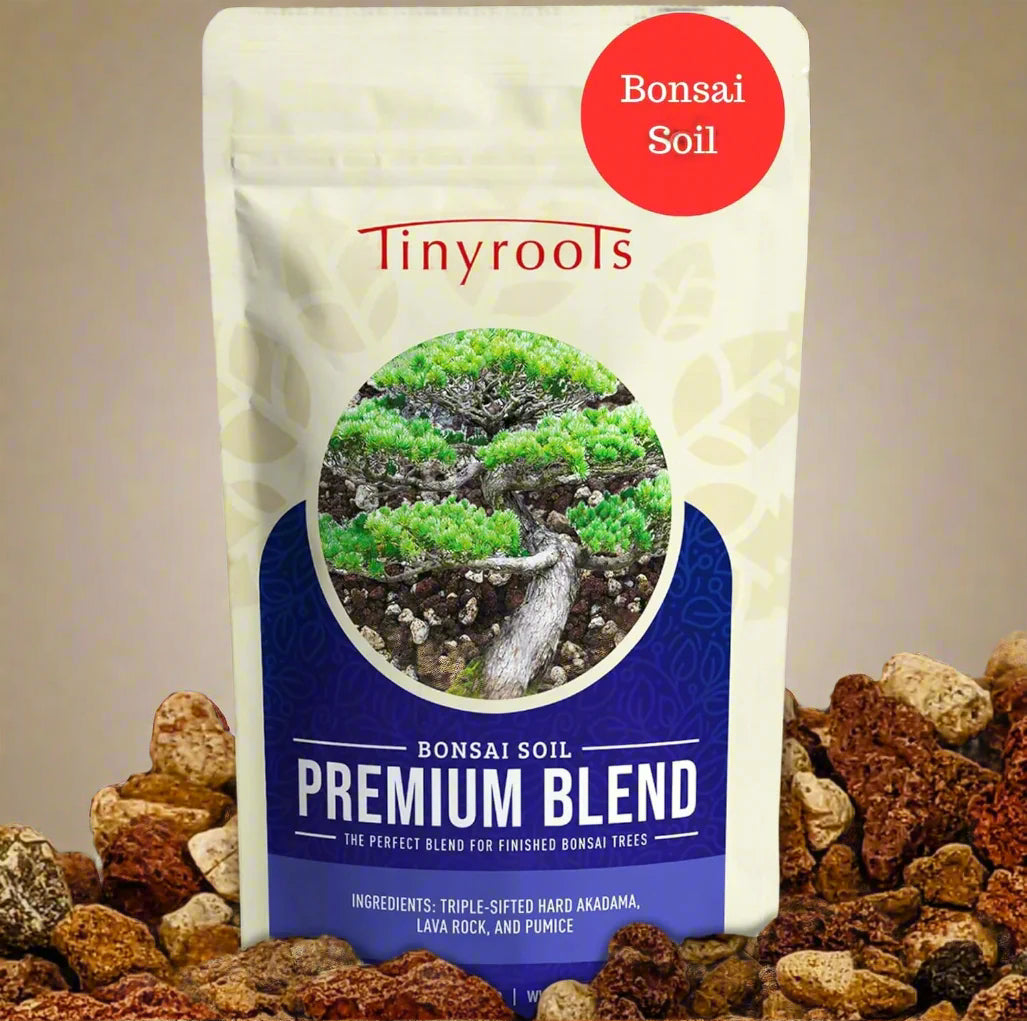 Premium Bonsai Soil -  2.25 Quart Soil Blend for Finished Bonsai, Ideal for Water Retention and Root Development, Made from Genuine Akadama, Red Lava Rock and Pumice