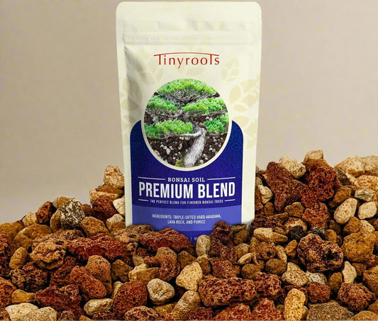 Premium Bonsai Soil -  2.25 Quart Soil Blend for Finished Bonsai, Ideal for Water Retention and Root Development, Made from Genuine Akadama, Red Lava Rock and Pumice