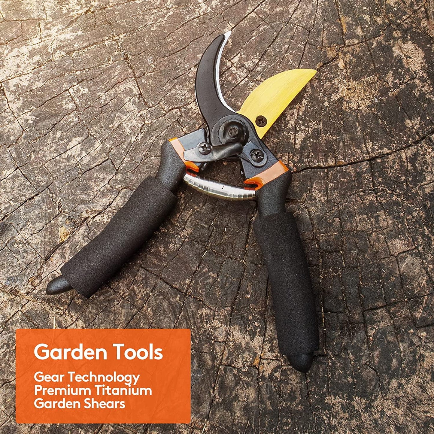 Pruning Shears with Non-Slip Handle Titanium Steel - 8 in.