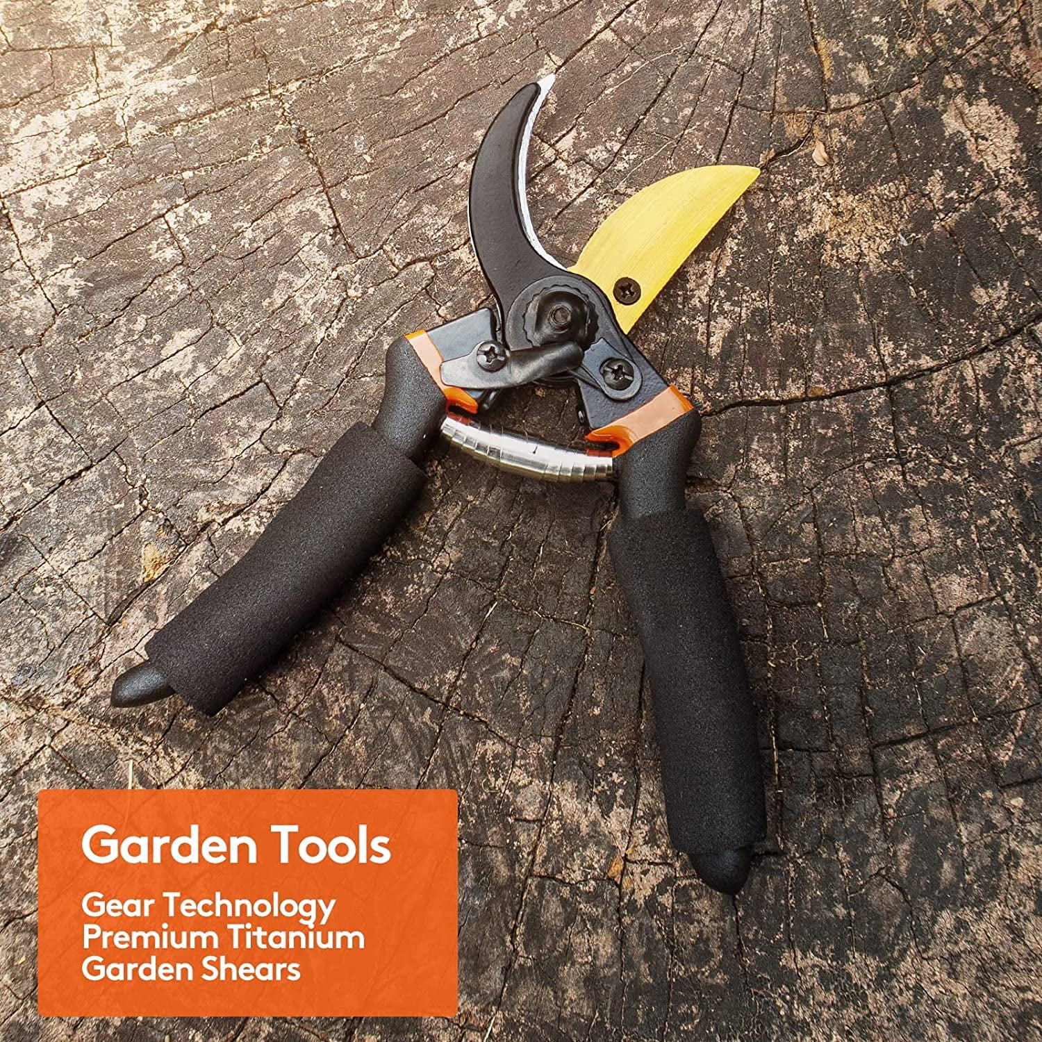 Pruning Shears with Non-Slip Handle Titanium Steel - 8 in.