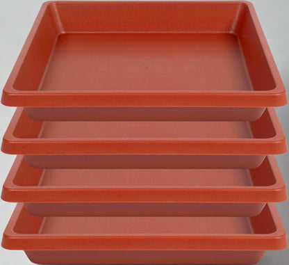 Square Plant Saucer 6 Inch 4 Pack 8 10 12 14 16 18 20 Inch Plant Drip Trays, Plant Trays for Pots, Plant Saucers for Indoors and Outdoors, Water Catcher Tray, Seed Starting Tray, Growing Trays